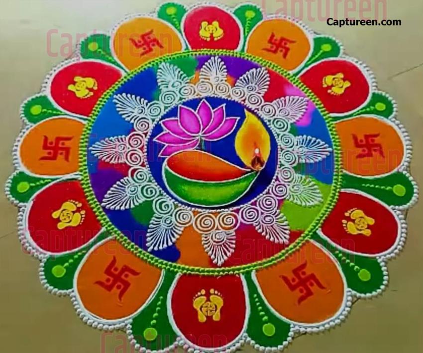 farewell rangoli designs