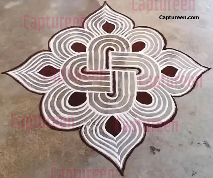 simple geru rangoli design