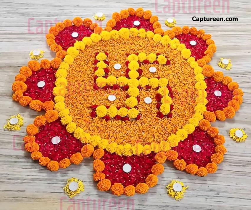 flower rangoli mats