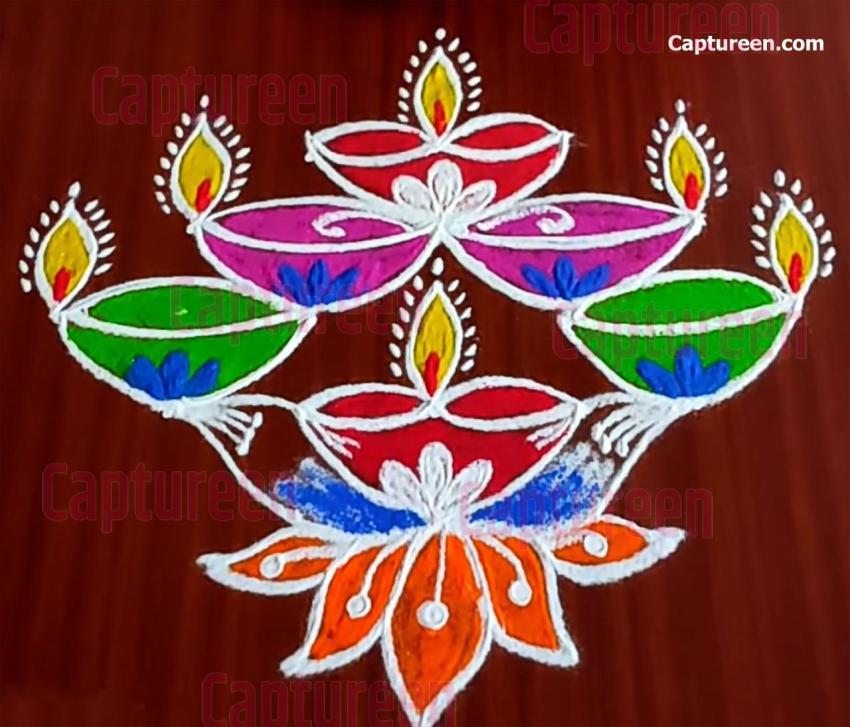 deepada rangoli designs