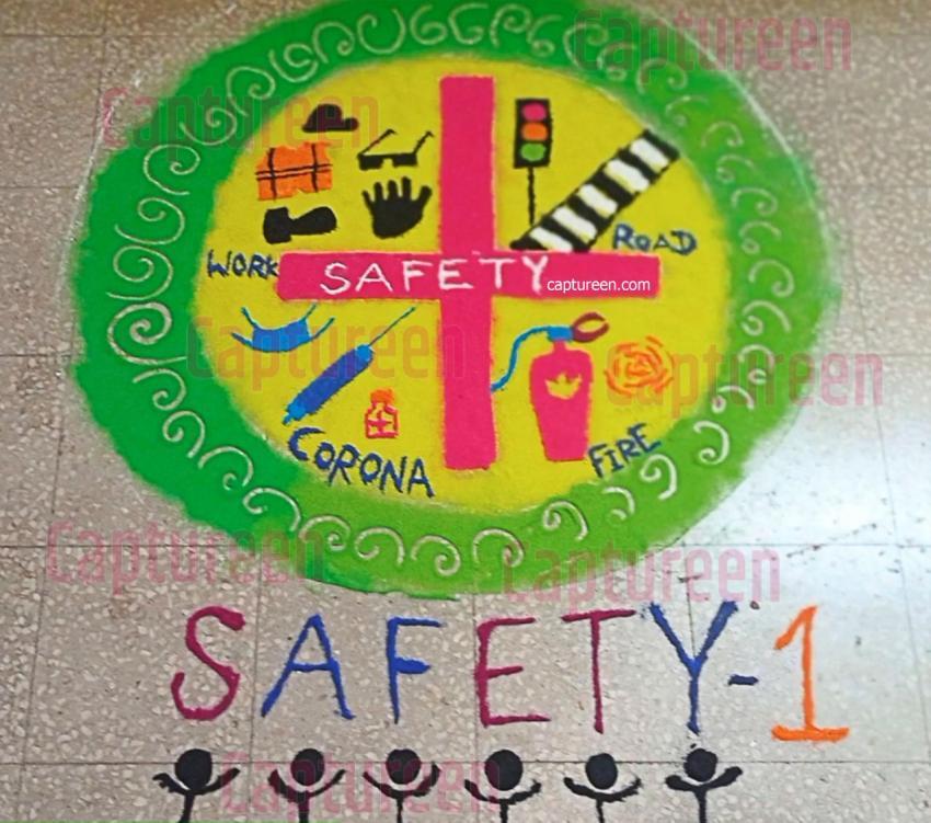 industrial safety rangoli