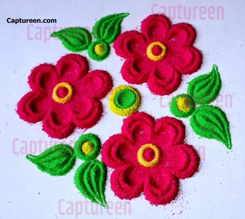 rangoli around chaurang