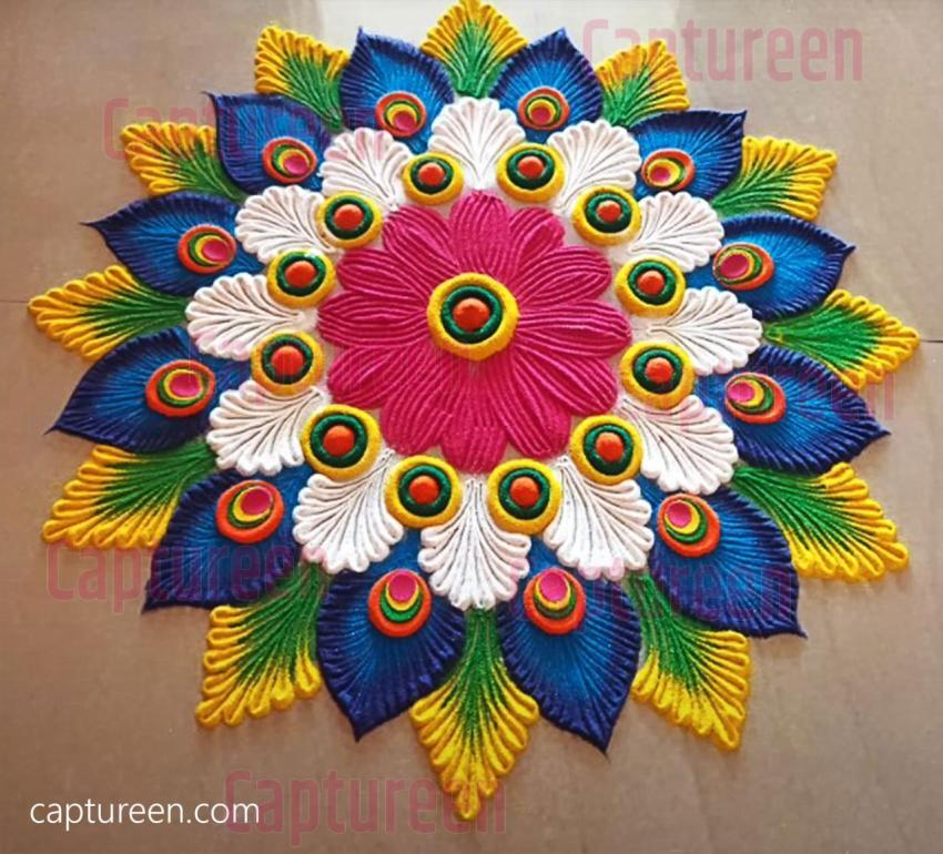 rangoli for farewell party