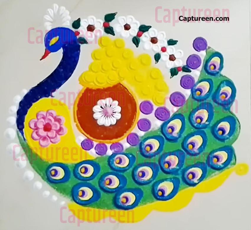 ohp sheet rangoli designs peacock