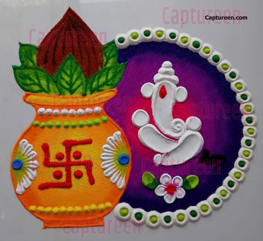 rangoli design for griha pravesh