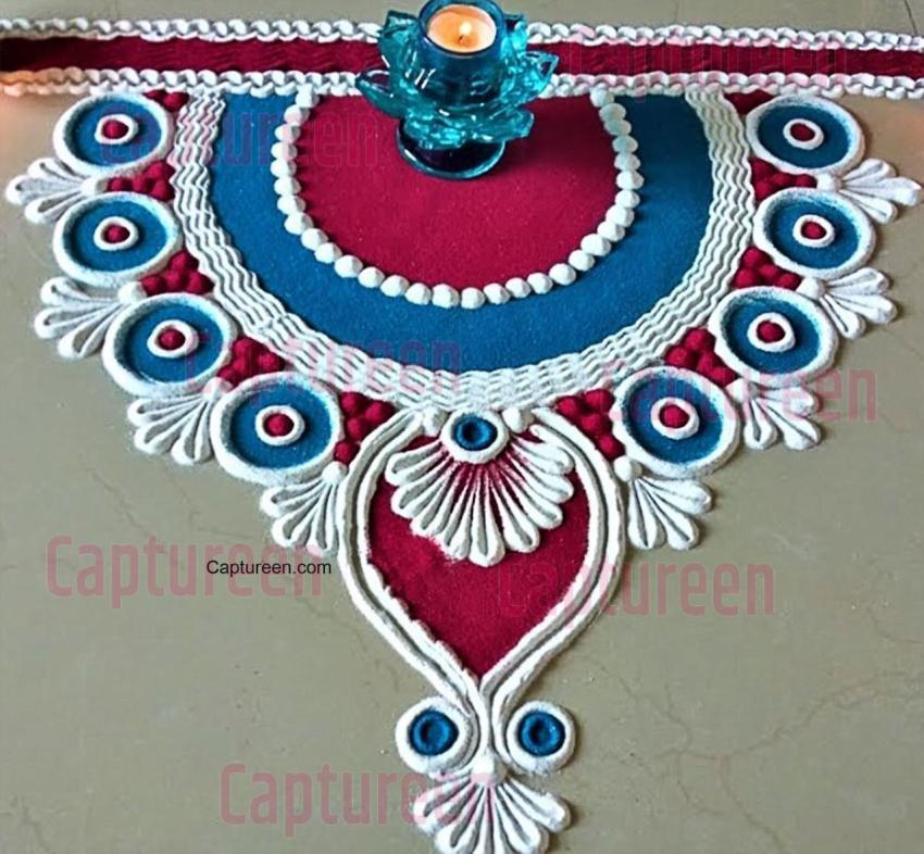 half wall rangoli design