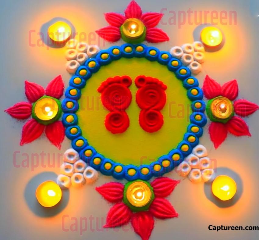 rangoli design door side