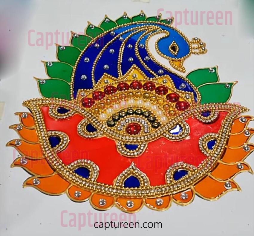 kundan rangoli designs on ohp sheet