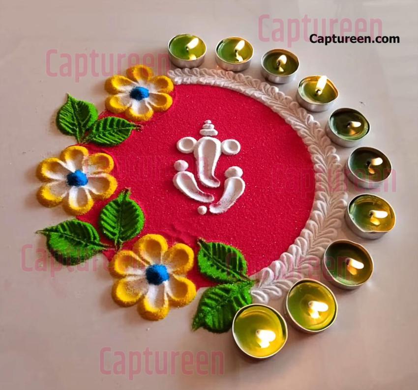 god rangoli images