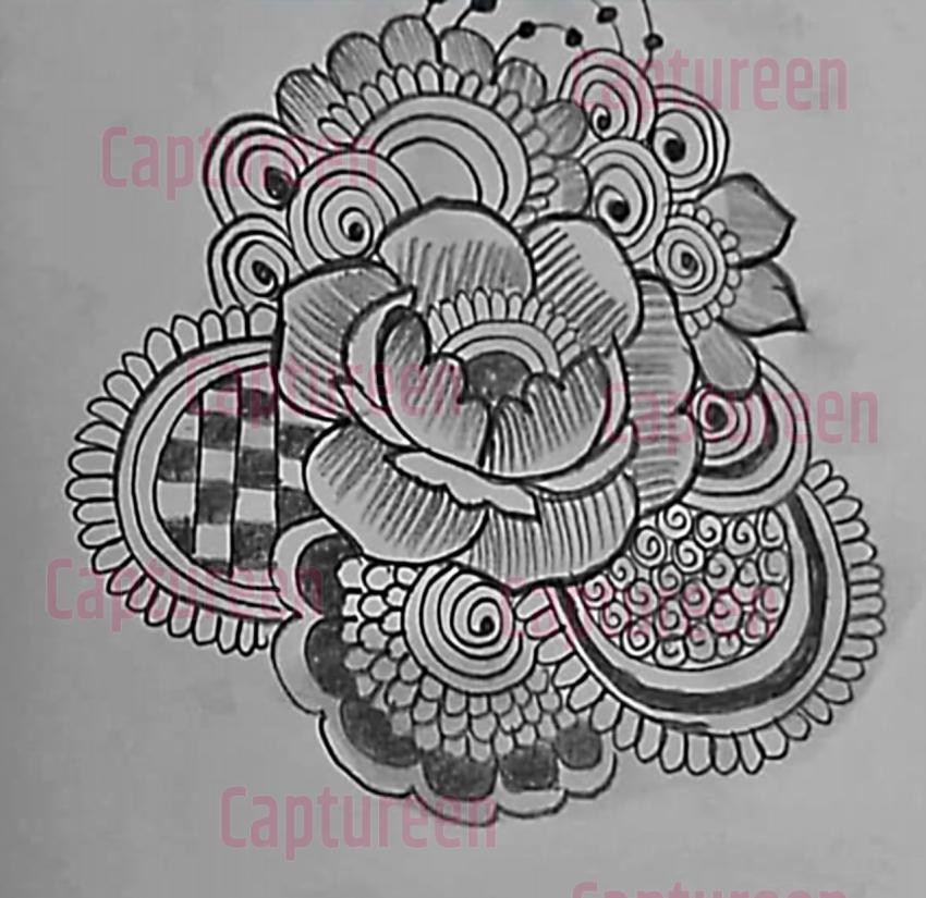 pencil art mehndi designs