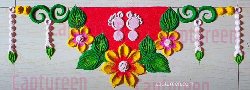 broad border rangoli designs