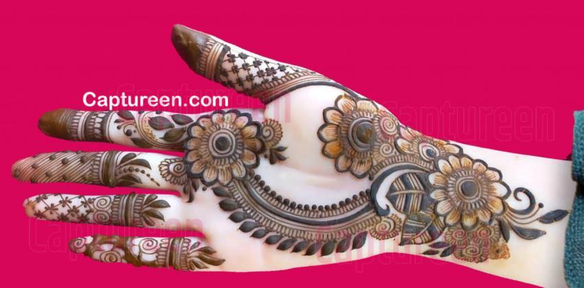 Front hand simple mehndi design