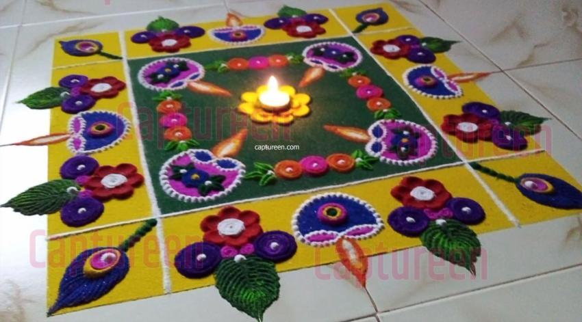 rectangle rangoli designs