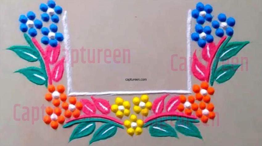 easy chaurang rangoli