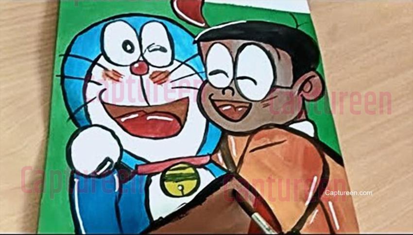 doraemon rangoli design