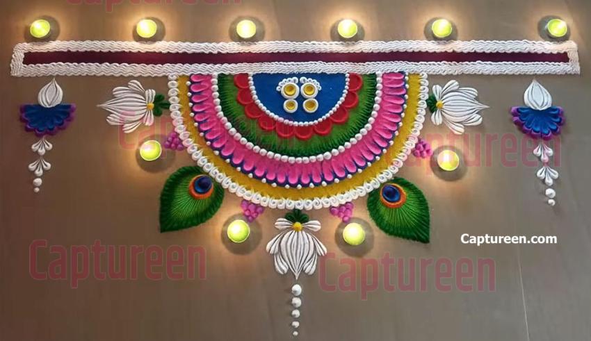 simple sanskar bharti front door small rangoli designs