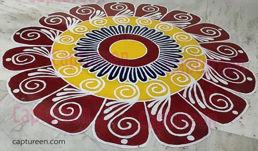 border oil paint rangoli