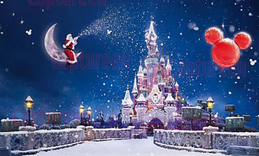 Charming Disney World Christmas Desktop Wallpaper with Holiday Magic