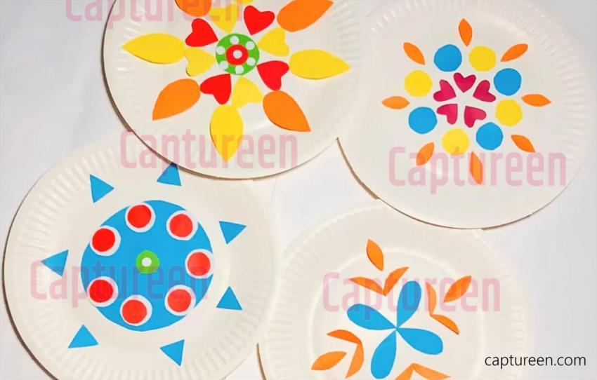 paper plate rangoli designs