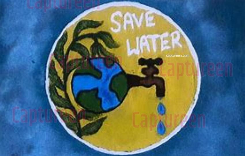 save water save life rangoli