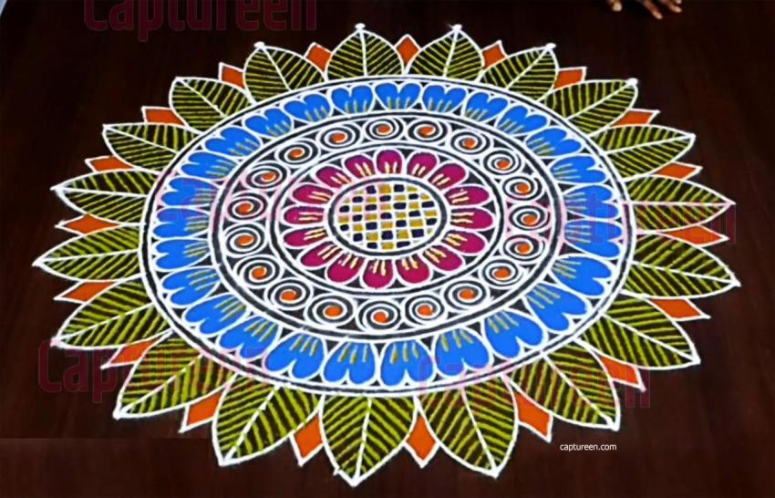 rangoli kolam big size with colour