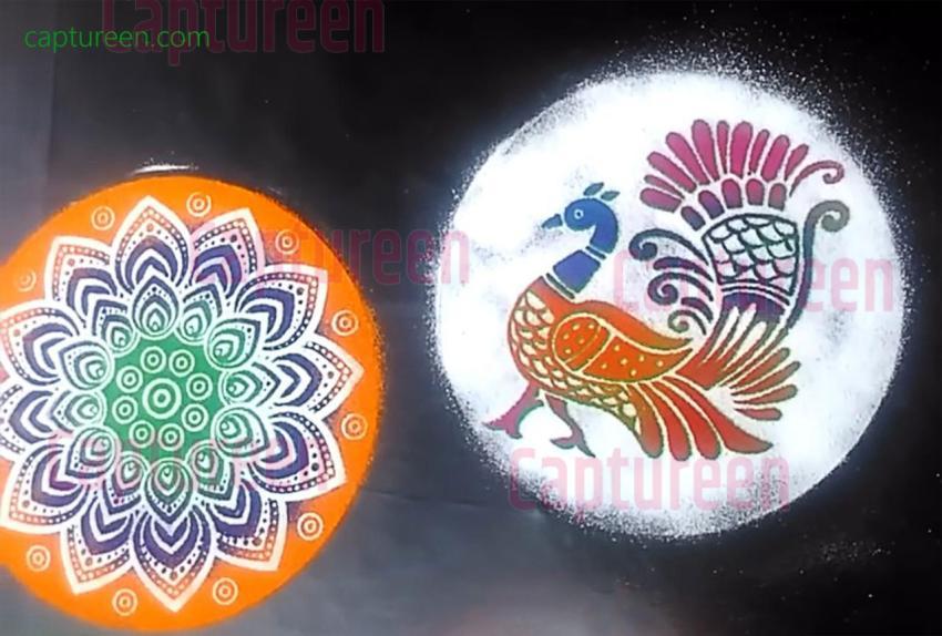 rangoli readymade design plates