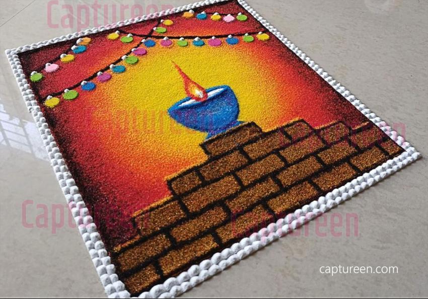 rangoli designs in rectangle shape