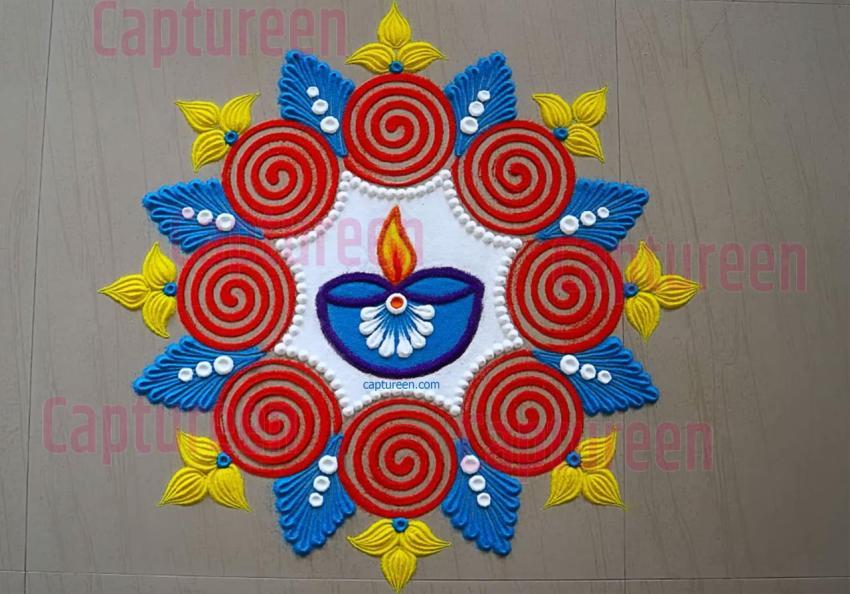 rectangle shape rangoli