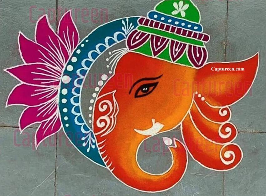 award winning ganesh rangoli designs for competition