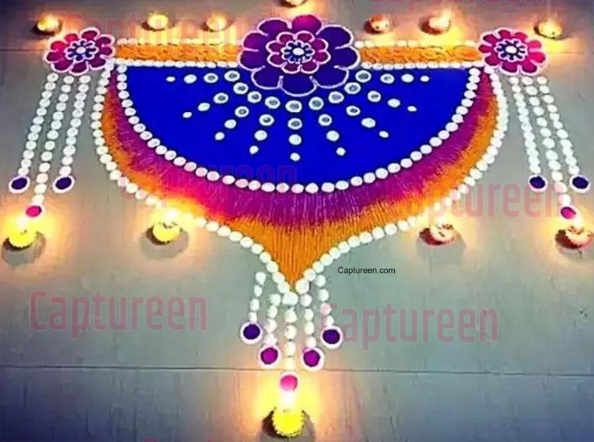 rectangle rangoli designs for diwali