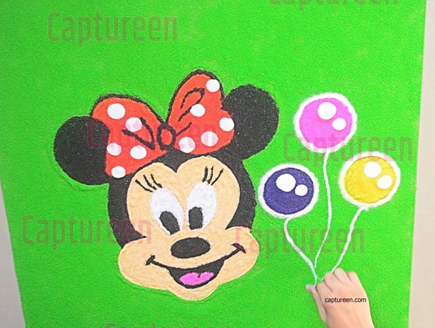 mickey mouse cartoon rangoli