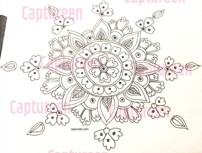 hard rangoli coloring pages