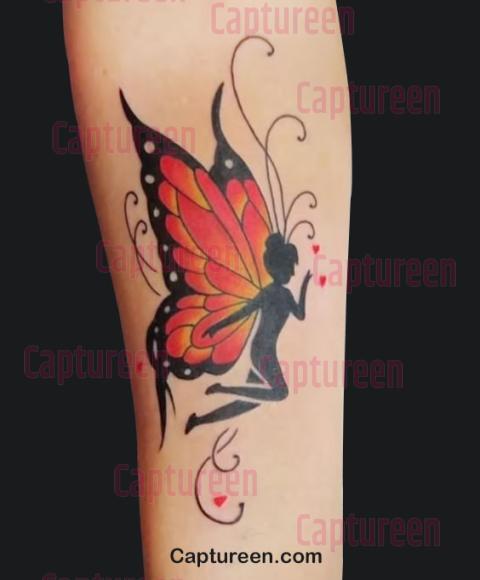 butterfly mehndi tattoo designs for wrist