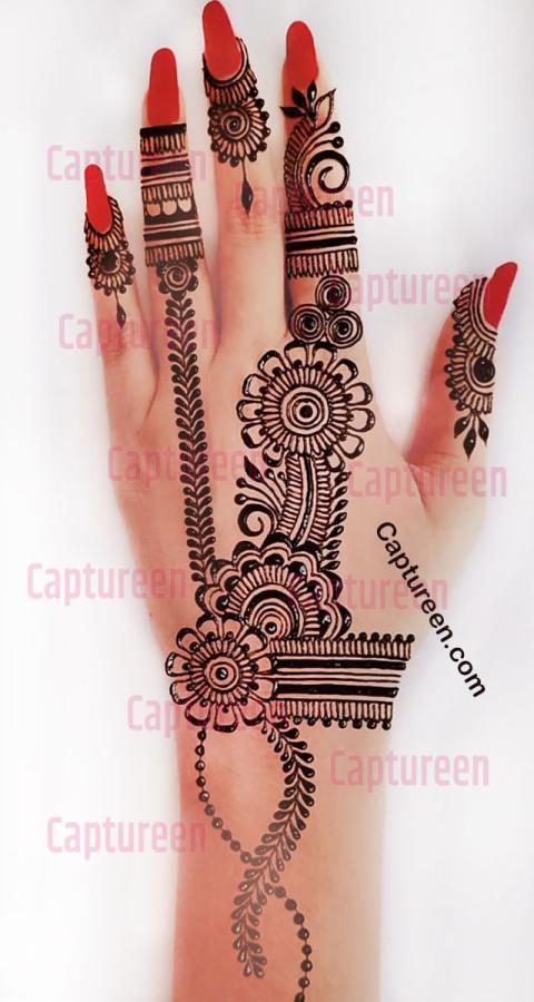 back mehndi design easy and beautiful