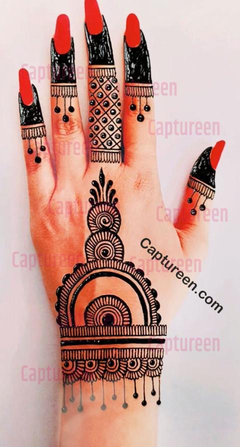 Back Hand Finger Mehndi Designs