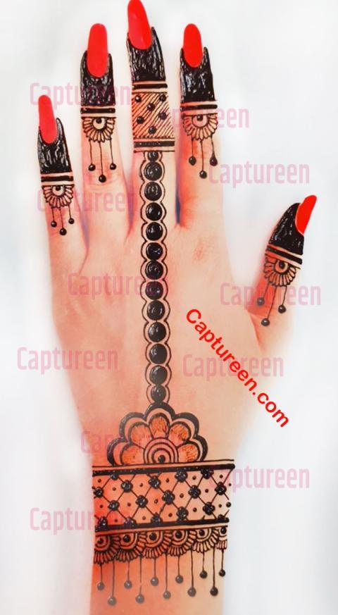 back side mehndi design easy