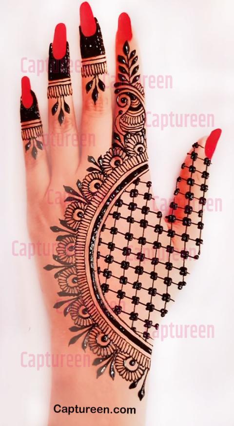 checks mehndi design