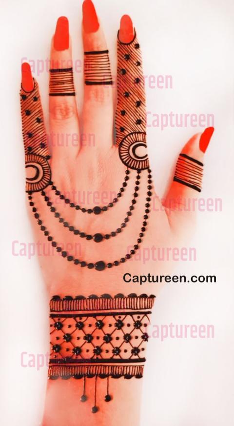 easy back side mehndi design