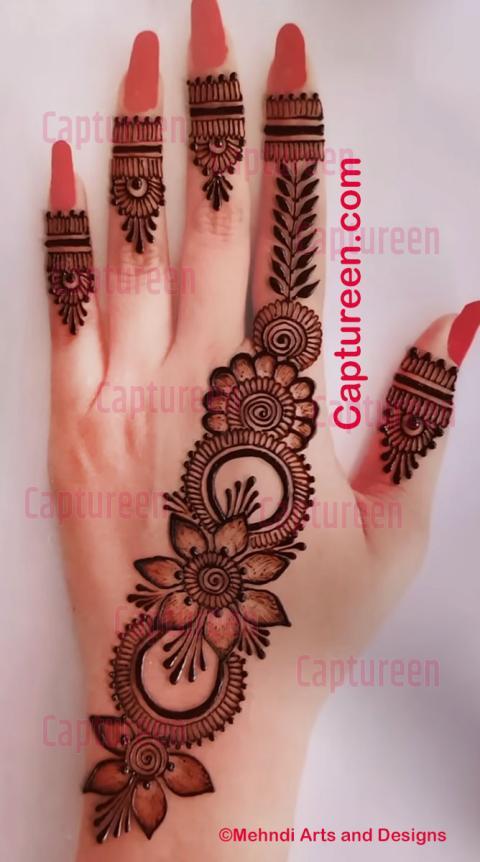 back side mehndi design