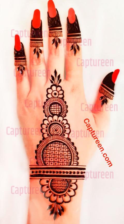 Back Hand Mehndi Design Easy