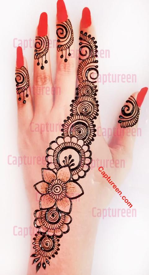 back mehndi design easy