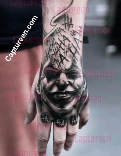 joker smile tattoo designs