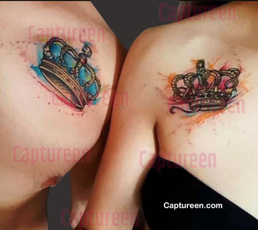 couple crown tattoo designs