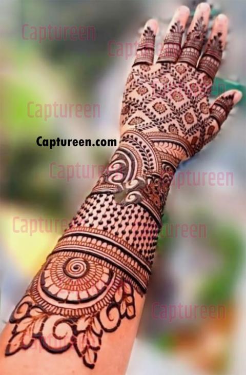 back arm mehndi design