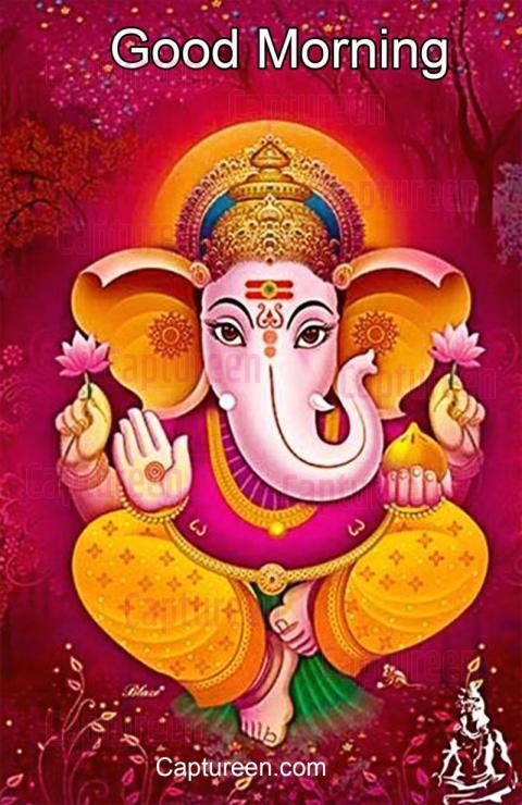 Good morning images of Ganesha blessings