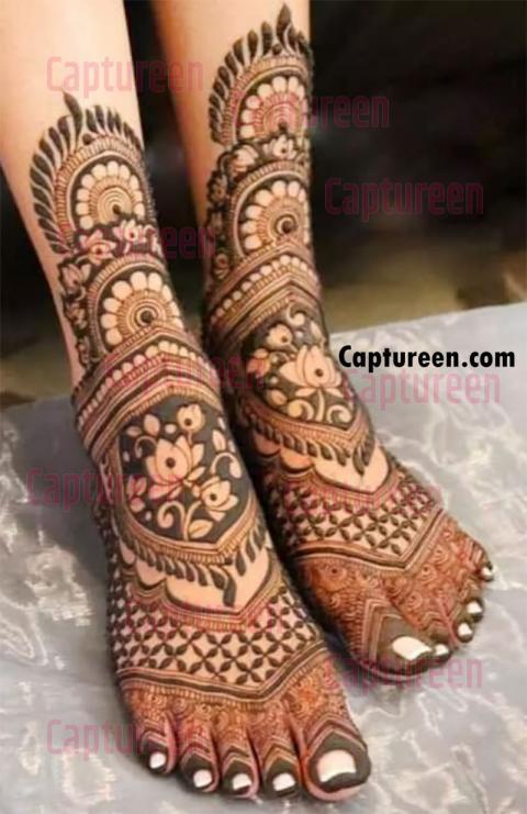 easy arabic mehndi designs for legs