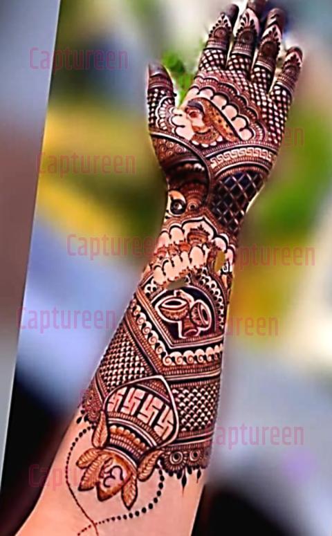 hindu bridal mehndi design