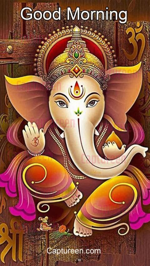 Good morning images of Ganesha devotion