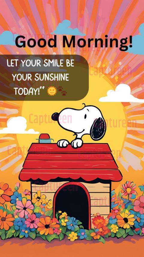 positive encouragement image positive good morning snoopy