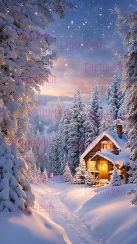 Good Morning Happy Friday Christmas Images with Snowy Scenes